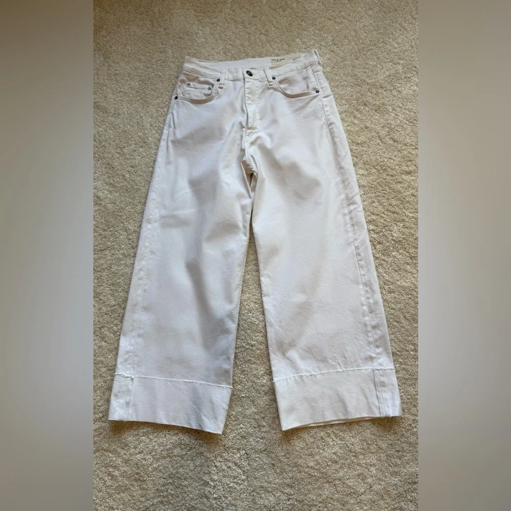 Rag & Bone Crisp White Trousers - Picture 2 of 7